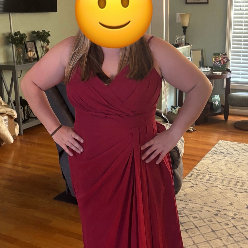 JJS house bridesmaid dress - burgundy